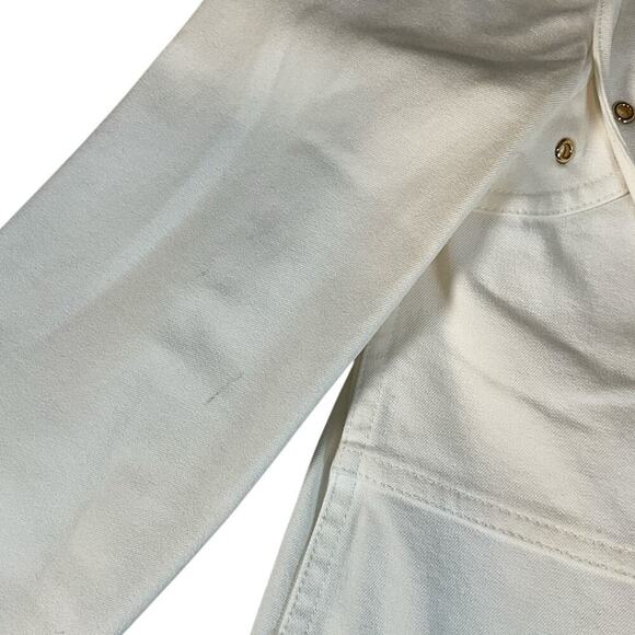 St. John Sport By Marie Gray White Red Gold Preppy Coat Size P Beautiful Detail - Picture 11 of 16